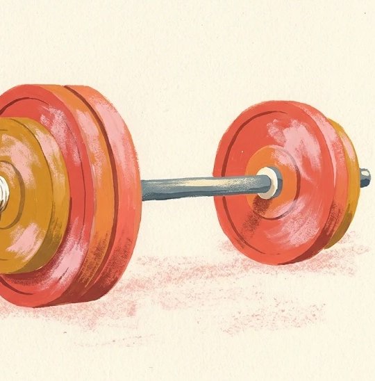 Illustration of a barbell